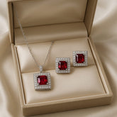 Zircon Locket Set-61 (Maroon)